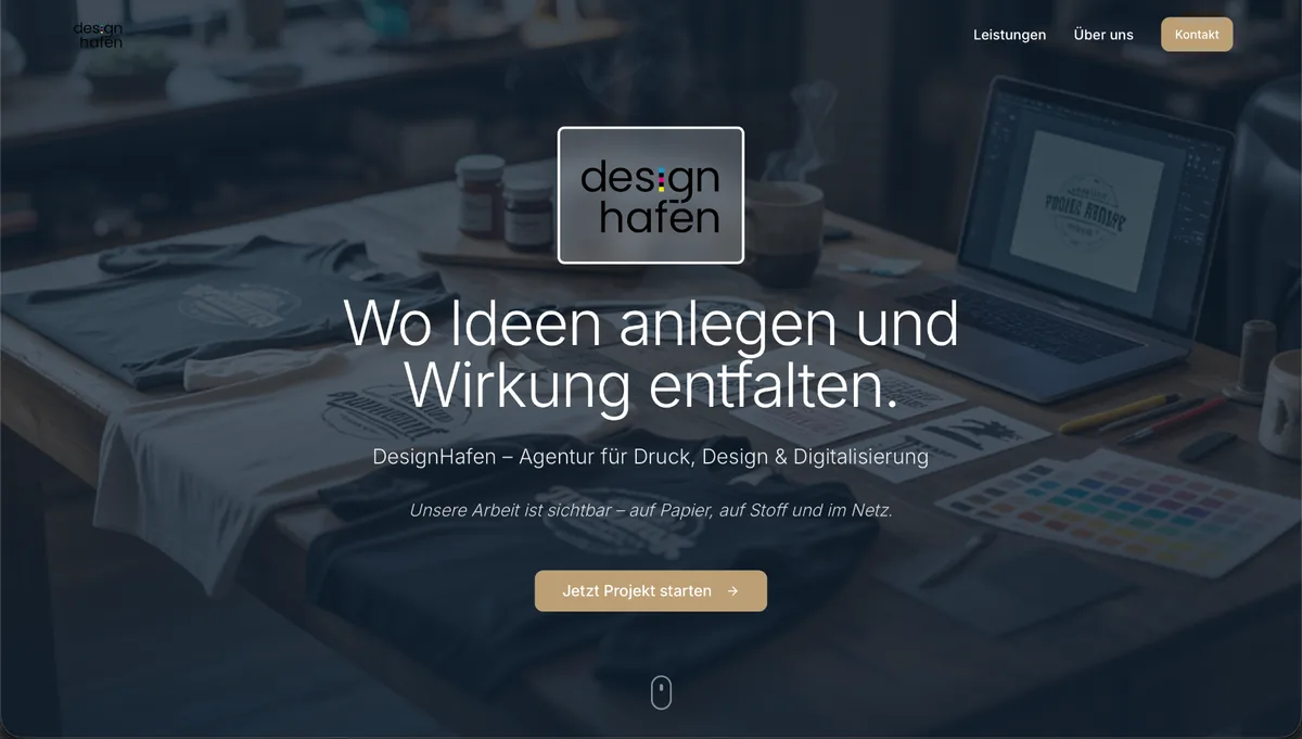 Moderne Website Vorschau von DesignHafen